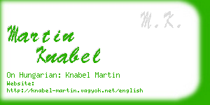 martin knabel business card